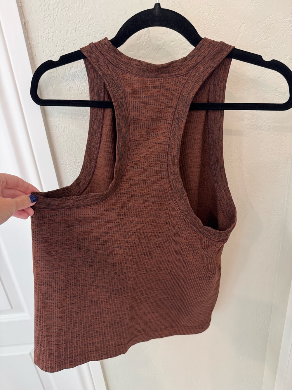 Athleta Rust Brown Ribbed Tank Top - Picture 2 of 8
